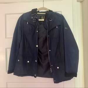 Classic Barbour Coat Navy Blue